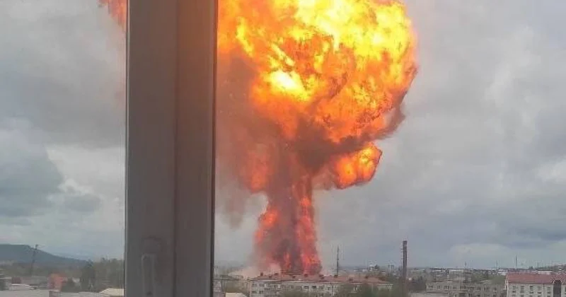 В российском городе мощный взрыв видео