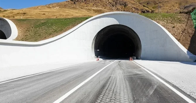 Qafqazın ən böyük tunelindən GÖRÜNTÜLƏR