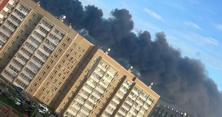 В России произошел крупный пожар на производственной площадке