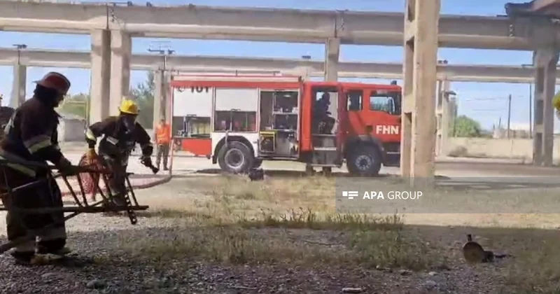 Şərur rayon Dövlət Yanğından Mühafizə Hissəsi yanğın taktiki təlim keçirib