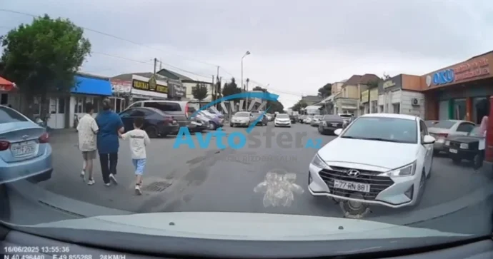 Qayda pozan sürücü xanım təlimçini səhv çıxarmağa çalışıb səs küy saldı VİDEO