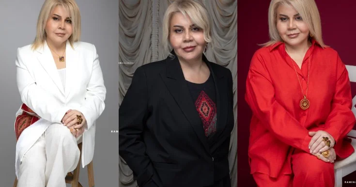 Aygün Səmədzadə 4 fərqli geyimdə kamera qarşısına keçdi