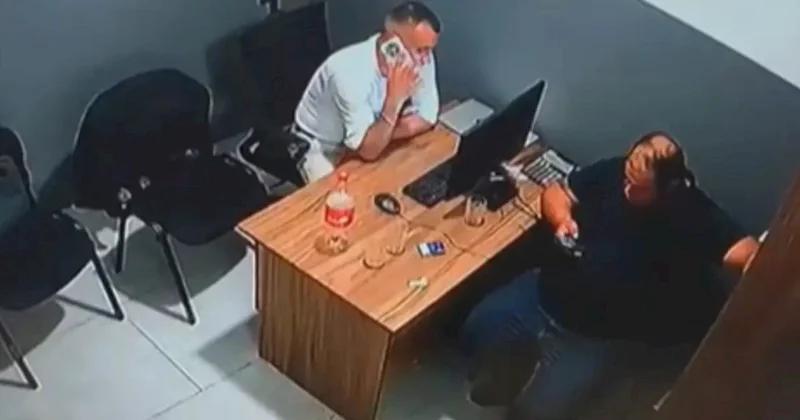Tamstore da tavan uçdu, başına adam düşdü VİDEO