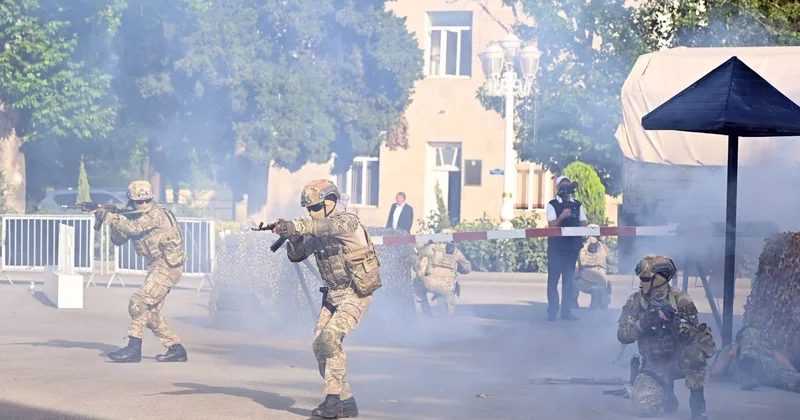 Goranboyda 29 cu “Şahin” hərbi idman oyununun final mərhələsi baş tutub FOTO