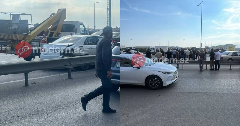 Bakı Sumqayıt yolunda qəza 17 yaşlı motosikletçi yaralandı