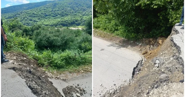 Оползень в Губинском районе перекрыл дорогу к шести селам
