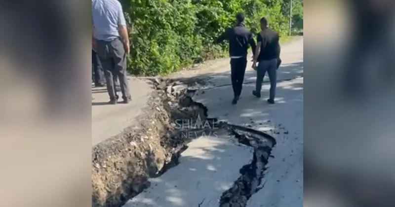 Qubadakı bu yol bağlandı Video