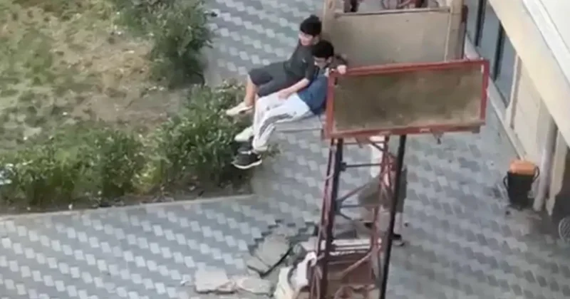 Bakıda Azadlıq city yaşayış kompleksində qorxulu anlar VİDEO