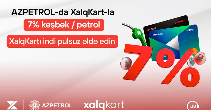 XalqKart предлагает 7% кешбэк при оплате на АЗС Azpetrol