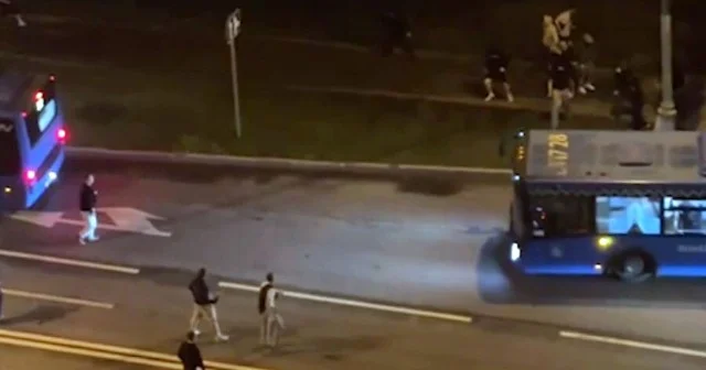 Moskvada kütləvi dava Yaralılar var