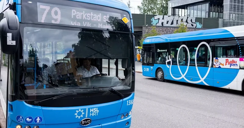 Finlandiyada sərxoş kişi sərnişinləri olan avtobusu qaçırıb