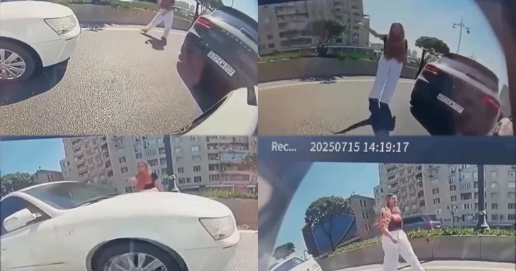 Инцидент на Тбилисском проспекте в Баку: спор водителей парализовал движение