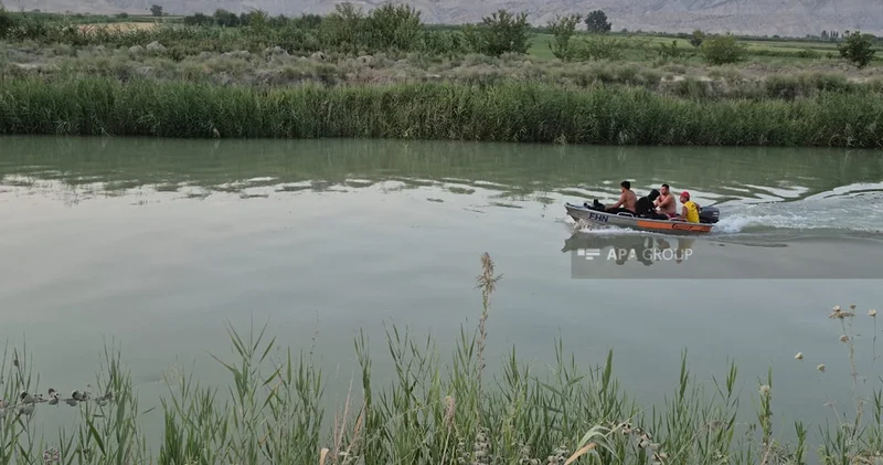 Ağdaşda kanalda batan yeniyetmənin axtarışları davam edir FOTO YENİLƏNİB 1