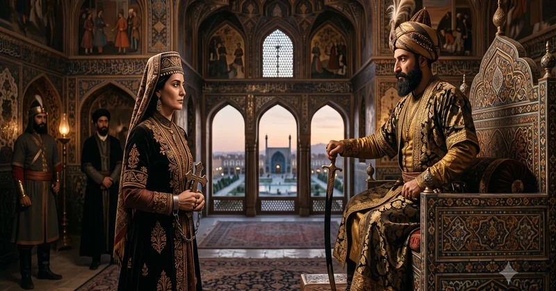 Şah Abbasın əsiri olan gürcü kraliçasına əsər həsr edən şair kim idi?