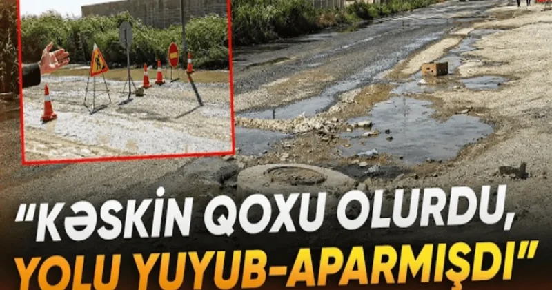 Sürücülərin narazılığına səbəb olan yolda təmir işləri başladı VİDEO