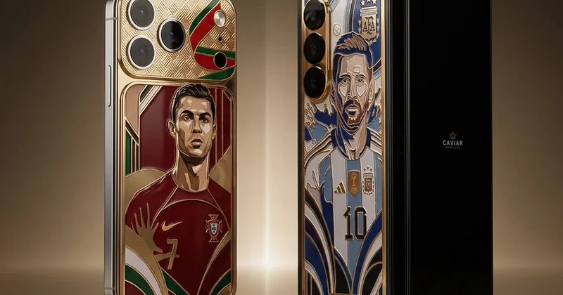 Ronaldo və Messinin şəfərinə qızıl örtüklü telefon: “Əfsanələr” kolleksiyası VİDEO
