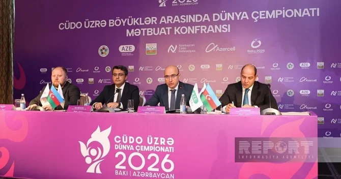 Bakıda keçiriləcək cüdo üzrə dünya çempionatına həsr olunmuş mətbuat konfransı keçirilib