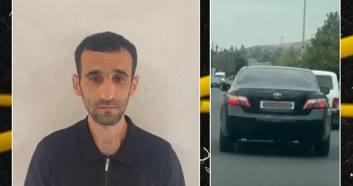 Narkotik çəkib avtomobil sürdü, 15 GÜN HƏBS EDİLDİ FOTO