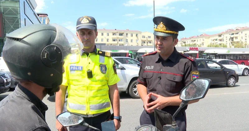 Polis sürücülərlə maarifləndirmə tədbirlərini davam etdirir FOTOLAR