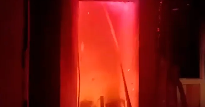 Xırdalanda ev yandı Video