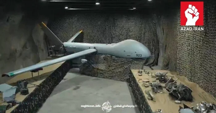 İran vurduğu ABŞ qırıcı və dronlarını nümayiş etdirdi Foto