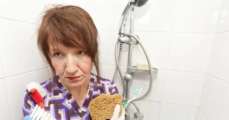 Duş kabinini təmizləmək üçün yalnız bir tərəvəzdən istifadə etdi