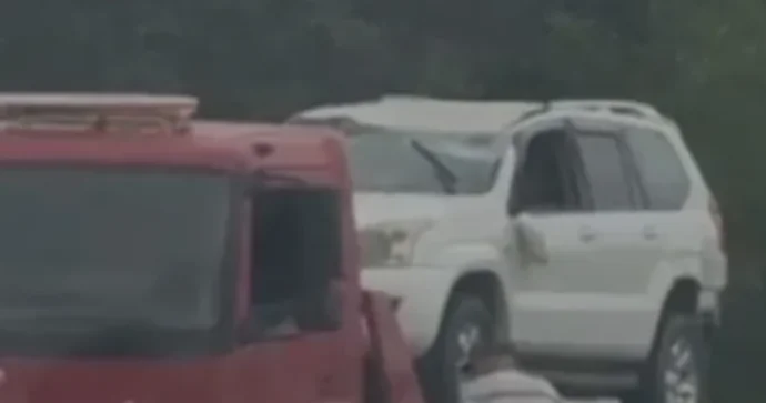 Muğanlı İsmayıllı yolunda iki Toyota toqquşdu VİDEO