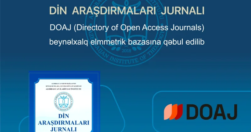 İlahiyyat İnstitutunun “Din araşdırmaları” jurnalı DOAJ elmi bazasına daxil edilib