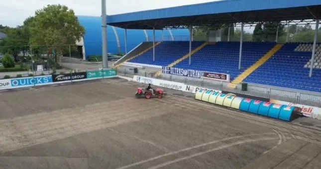 Tovuz stadionunda işlər yekunlaşır Video