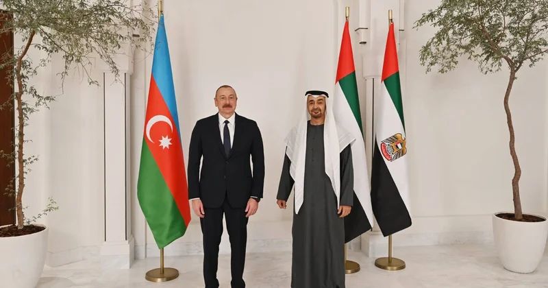 İlham Əliyev BƏƏ prezidentini Füzulidə qarşıladı