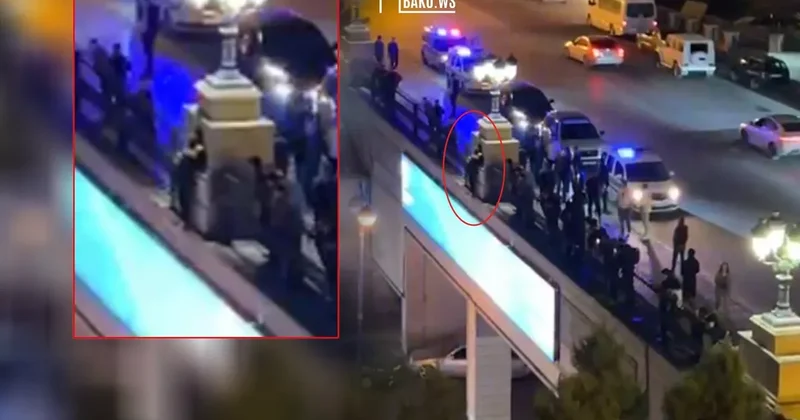 Мужчина пытался сброситься с Бакихановского моста Видеофакт