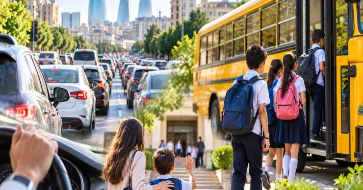 Bakıda niyə MƏKTƏB AVTOBUSLARI yoxdur? Tıxacda boğulan paytaxt