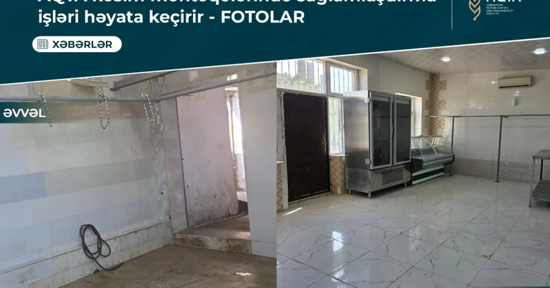 AQTA heyvan kəsimi məntəqələrində sağlamlaşdırma işləri aparır