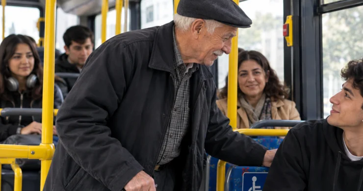 ​Avtobusda “molodets” deyən oğlan: 81 yaşlı kişi gənclərin etmədiyini etdi