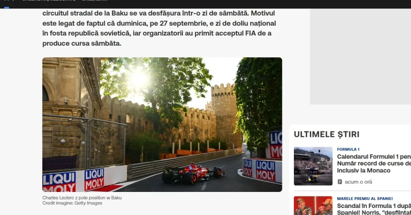 “Eurosport”: Formula 1 də Bakı yeniliyi Azərbaycan Qran prisi niyə ilk dəfə şənbə günü keçiriləcək?