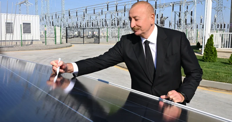 İlham Əliyev Qaradağda açılışda Fotolar
