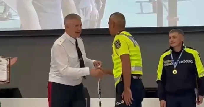 Yol polislərimiz Belarusda qalib oldular VİDEO