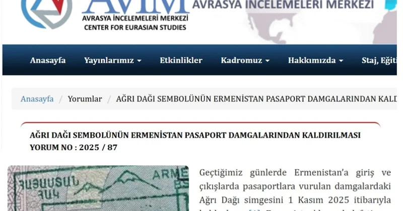 Türkiyəli ekspert: Ermənistanın Türkiyəyə qarşı ərazi iddialarının hər hansı şəkildə xatırladılması yolverilməzdir