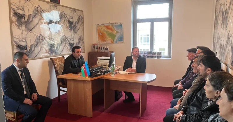 Mahir Süleymanlı Şabranın Taxtalar kəndində seçicilərlə görüşüb