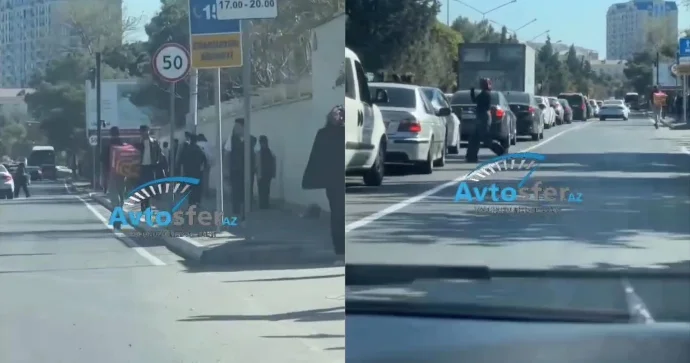 Bu saatlarda zolaqda hərəkətə icazə var; sürücülər isə tıxacda gözləməyi seçir VİDEO