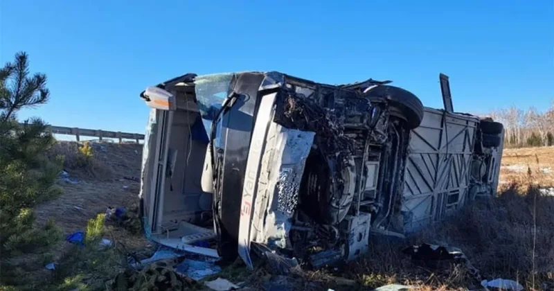В России ДТП с автобусом: один погибший, 45 госпитализировано
