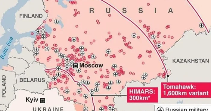 Tomahawk на старте: почти 2000 российских объектов в зоне удара Minval Politika
