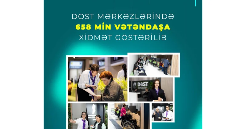 Bu ilin 9 ayında DOST mərkəzlərində 658 min vətəndaşa xidmət göstərilib