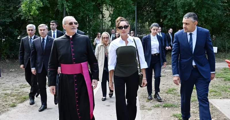 Мехрибан Алиева на открытии проекта реставрации катакомб Святого Коммода ФОТО