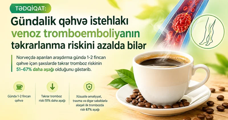Kofe içənlərdə tromboz riski azalır ARAŞDIRMA