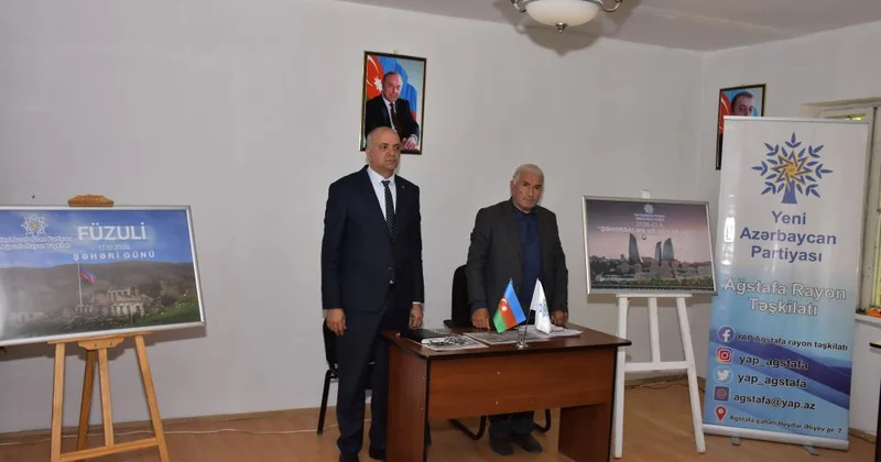 YAP Ağstafa rayon təşkilatı tərəfindən “Füzuli şəhəri günü”nə həsr olunmuş tədbir keçirilib