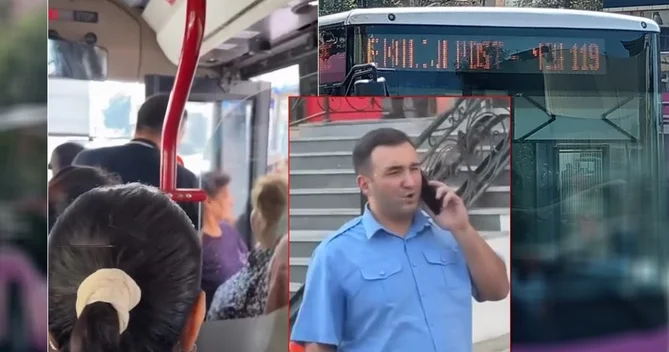 Sürücü sərnişindən küsdü, avtobusu sürməkdən imtina etdi