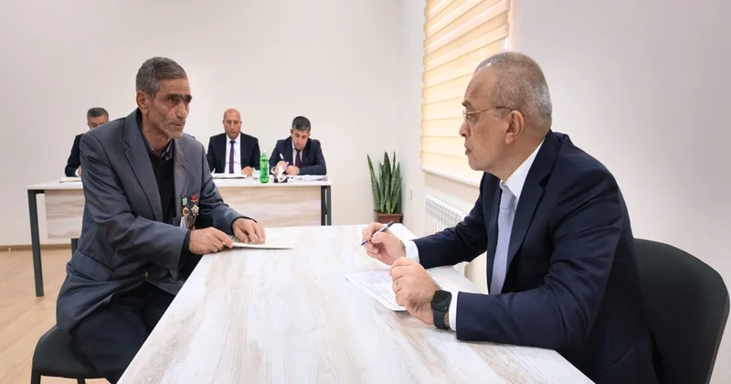 Azərbaycan Dövlət Su Ehtiyatları Agentliyinin sədri Cəbrayıl şəhərində vətəndaşlarla görüşüb