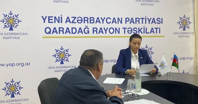 Deputat Səbinə Xasayeva Lökbatan qəsəbəsində seçicilərlə görüşüb