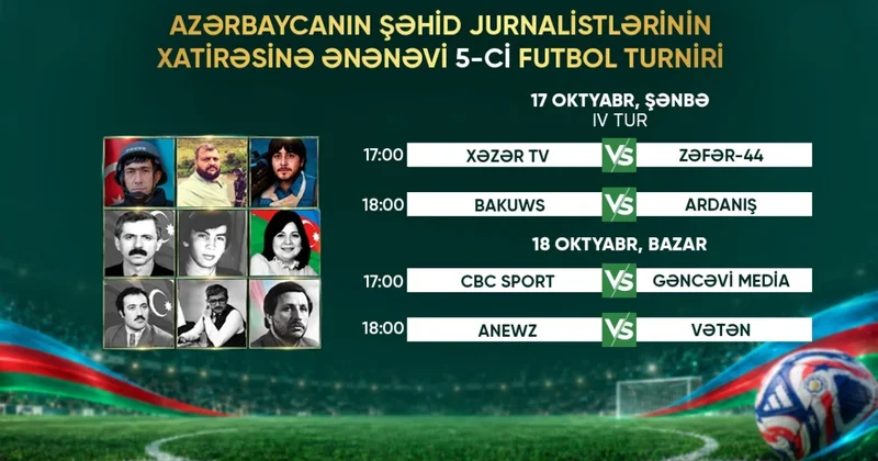 Şəhid jurnalistlərin xatirəsinə keçirilən turnirdə IV turun oyunları baş tutacaq